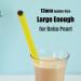 ALINK 12 PCS Reusable Boba Straws - Wide 13mm x 10.5 inch Long Smoothie Straws for Bubble Tea - Colored Plastic with Cleaning Brushes - Buy Online on GoSupps.com