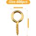 NUTJAM 600 PCS Small Screw Eye Pins 5 X 10 MM Mixed Color Metal Eye Pins for DIY Jewelry & Crafts - Buy Online on GoSupps.com