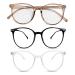 BRITECO 3 PCS Blue Light Blocking Glasses Set for Women & Men - Anti Glare UV Protection Lightweight Computer Glasses Stylish Clear Lens Frames for Screen Comfort