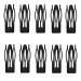 KDDOM 10 Pieces Double Grip Metal Hair Clips  Black Snap Hair Clips Hair Barrettes for Women  Girls  Salon Hair