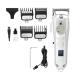 Hair Clipper Trimmer Electric Hair Clipper Retro Oil Head Hair Clipper LCD Display Carved Pattern Electric Clipper (Color : Silver)