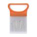 FEDBNET Kitchen Tools Onion Holder 1 PCs Onion Holder Fork Potato Cutter Slicer Stainless Steel Plastic Vegetable Slicer Orange