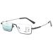 Lanomi narrow reading glasses Blue light filter men women varifocal glasses Half frame Titan metal progressive multifocal reading aid flexible semi -glasses +1.0 to +4.0 black (multifocal) 2.5 x