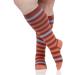 VIM & VIGR Nylon Compression Socks 15-20 mmHg - Rust & Salmon Thick Stripe Large/X-Large Wide Calf - Best for Travel & Health - Buy Online on GoSupps.com