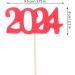 PRETYZOOM 12pcs 2024 Graduation Season Cake Insert Top Hat Paper Decorations Dessert Red - Buy Online on GoSupps.com