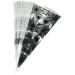 VDL Pack of 25 Halloween Sweet Cones 17x33cm Spiderweb Themed Clear Treat Bags with Twist Ties - Buy Online on GoSupps.com
