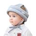 Baby helmet protection helmet infant toddler children anti-collision head protection cap protective hat cotton hat head protection hat adjustable head protection 6 to 60 months baby gray crown