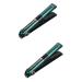 NOLITOY 2pcs Curling Iron Hair Rollers Portable Curling Wand Hair Curler Straightener Travel Multifunction 21X4X3.5CMx2pcs Greenx2pcs