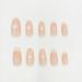 Justotry 24 Pcs Heart Almond Short False Nails - Milky White French Press On Nails with Nail Glue - Oval Medium Stick On Nails for Women - Elegant Fake Nails for Nail Art - Buy Online on GoSupps.com