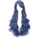 ColorfulPanda Long Curly Dark Blue Wig - Heat Resistant Synthetic Wig for Women - Perfect for Cosplay, Halloween, and Parties - Buy Online on GoSupps.com