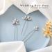 Jakawin Rhinestone Bride Wedding Hair Pins - Pack of 3 Silver Crystal Hair Accessories for Women and Girls | HP178 - Buy Online on GoSupps.com