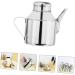 Milisten 2pcs Sauce Pot Olive Oil Cruet Kitchen Oil Soy Sauce Bottle Oil Drip Dispenser Oil Vinegar Cruet Bottle Household Vinegar Bottle Olive Oil Pourer Water Bottle Stainless Steel Metal 18.5X14.5X11CMx2pcs Silverx2pcs - Buy Online on GoSupps.com
