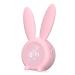 MIIKUU alarm clock digital children children's alarm clock girl rabbit cute rabbit light alarm clock children creative bedside lamp snooze function wake up time control night light for girls boys pink a-rosa