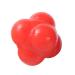 FMELAH Rubber Reaction Ball Field Training Ball and Agility Trainer by Hexagonal Ball for Hand-Eye Coordination (Red)