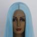 Natural Silky Long Straight Lace Front Wig for Blue Ladies - Heat Resistant Synthetic Hair | 26 Daily Cosplay & Halloween Party Hairpiece - Buy Online on GoSupps.com
