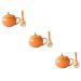 Abaodam Pumpkin Shape Cup 3 Sets Halloween Pumpkin Cups Retro Pumpkin Mug Milk Cup with Lid Porcelain Coffee Ceramics