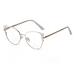 ADEWU glasses without prescription with blue light filter glasses frames women cat eye chic party fake glasses white