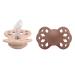 BIBS Infinity Pacifier 2-Pack BPA-Free jaw Friendly Shape. Silicone Made in Denmark. 0-6 Months (2-Pack) Blush & Woodchuck