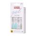 KISS Gel Fantasy Love Poem Press-On/Glue-On Gel Nail Kit - Long Length with 24 Mega Adhesive Tabs and Pink Gel Glue - Manicure Stick & Mini File Included - Buy Online on GoSupps.com