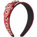 TQUXNGA PU Leather Headband Gothic Tiaras Leather Buckle Headband Rock Headband Punk Headband Steampunk PU Leather Headpiece Red - Buy Online on GoSupps.com