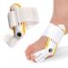 WJRQD White Toe Support Breatatable Adjustable Fracture Recovery Fixation Hallux Valgus Correction Portable Toe Straightener for Home and Travel