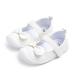 LACOFIA Baby Girls Mary Jane Flats Infant Anti-Slip First Walking Shoes 3 UK Child A White