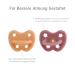 Hevea Pacifier 2-Pack - Natural Rubber Apricot Crush & Berry Blush | Orthodontic Design for 3 Months+ | Eco-Friendly Baby Essentials - Buy Online on GoSupps.com