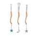 Profusion Cosmetics Casper The Friendly Ghost 3 Piece Eye and Face Brush Set for Flawless Makeup Achieve Adorable Look with the Essentials Elegance Brush Set