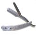 (Made In Dubai) Straight Edge Stainless Steel Folding Shaving Razor knife For Men Ustra Razor For Men And Boys (Stainless Steel Silver)
