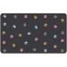 Solday Pet food mat for dogs and cats 50 x 30 cm bowl pad silicone animal feed mat waterproof and non-slip pet feeding mat (dark gray) paw printing
