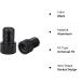 Presta to Schrader Valve Adapter - Colorful Aluminum Alloy Inflate Connector (5 Pack) - UK/French to US Bike Pump Converter - Black - Buy Online on GoSupps.com