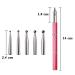 Embossing Stylus Set with 5 Replacement Heads - Diamond Crystal Dotting Pen for Paper and Nail Art (Pink) - Buy Online on GoSupps.com