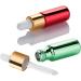 Tianzd 24 Pieces 5ml Empty Chrome Red Drip Bottles with Glass Pipette - Ideal for Perfume Oils & Essential Oils - Gold Screw Cap - Buy Online on GoSupps.com