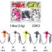25PCS 1/8 oz Painted Jig Heads with Eye Ball Hooks for Bass/Crappie Fishing - Buy Online on GoSupps.com
