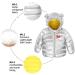 Silver Baby Puffer Jacket - Hooded Winter Coat for 2 Years - 80cm - Buy Online on GoSupps.com