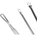 3Pcs Stainless Steel Blackhead Extractor Kit Acne and Pimple Removal Tools Set for Whitehead Blackhead Blemish and More - Professional and Personal Use (Silver) - Buy Online on GoSupps.com