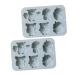 Zerodeko 4 Pcs Baking Cake Mold Silicone Molds Baking Pan Silicone Candy Mold Home Bakeware Dessert to Bake 19.9x13.8cmx2pcs Bluex2pcs