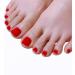 24pcs Short False Toenails French Tip Press On Toe Nails Acrylic False Toenails Square Full Toenail Tips Red Artificial Feet Nails Decals Glue On Toe Nails - Buy Online on GoSupps.com