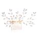 Ipetboom Sweet Rhinestone Hair Accessories Bead Threader Womens Hair Accessories Rhinestone Headpiece Wedding Hair Comb Beads Tiara Bridal Hair Comb Clip Hair Piece Metal Rhinestones Bride