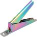 Fake Nail Clipper High Strength Fake Nail Trimmer Convenient Grip U Shape Labor Saving Spring Lightweight Stainless Steel for Home and Salon Use (Blue) - Buy Online on GoSupps.com