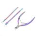 Cuticle Pusher Remover Kit Cuticle Nipper Triangle Cuticle Peeler Scraper and Double Ended Cuticle Pusher Cutter 3PCS Stainless Steel Nail Art Manicure/Pedicure Tools