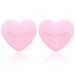 WLLHYF 2PCS Powder Puff  Heart Shape Makeup Blendiful Puffs Soft Velvet Makeup Sponge Puffs Dry and Wet Makeup Setting Puff For Foundation Concealer Loose Powder (pink)