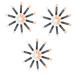 Angoily 150 Pcs Makeup Brush Eye Shadow Applicator Make Eye Shadow Brush Double Head Cosmetic Brush Miss mediumx3pcs Assorted Colorx3pcs