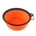 Axgo 1PC Foldable Silicone Dog Bowl Outfit Portable Travel Bowl for Dogs Feeder Utensils Outdoor Drinking Water Dog Bowl, Orange