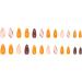 24PCS Long French False Nails with Glue - Full Cover Acrylic Stick on Nails (Orange) - Buy Online on GoSupps.com