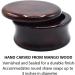 Parker Hand Carved Mango Wood Shaving Soap Bowl - Classic Style - Buy Online on GoSupps.com