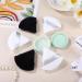 10 Pieces Triangle Makeup Puffs - Soft Cotton Velour for Loose Powder & Foundation | Black & White Beauty Tools - Buy Online on GoSupps.com
