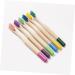 FRCOLOR 12 Pcs Bamboo Charcoal Toothbrush Set | Eco-Friendly Soft Wooden Toothbrushes for Kids & Adults - Travel Ready - Buy Online on GoSupps.com