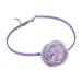 OralGos Rose Petal Necklace Adjustable Straps Vintage Camellia Flower Clavicle Chain Jewelry Purple