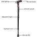 Foldable Smart FM Radio Old Man Walking Stick Lighting Alarm Telescopic Ultra Light Cane Adjustable 74-97cm Crutches - Buy Online on GoSupps.com